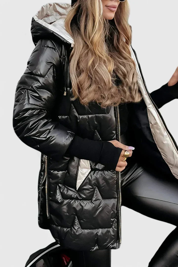 Women's Comfortable Coat with Hood for Autumn Outings