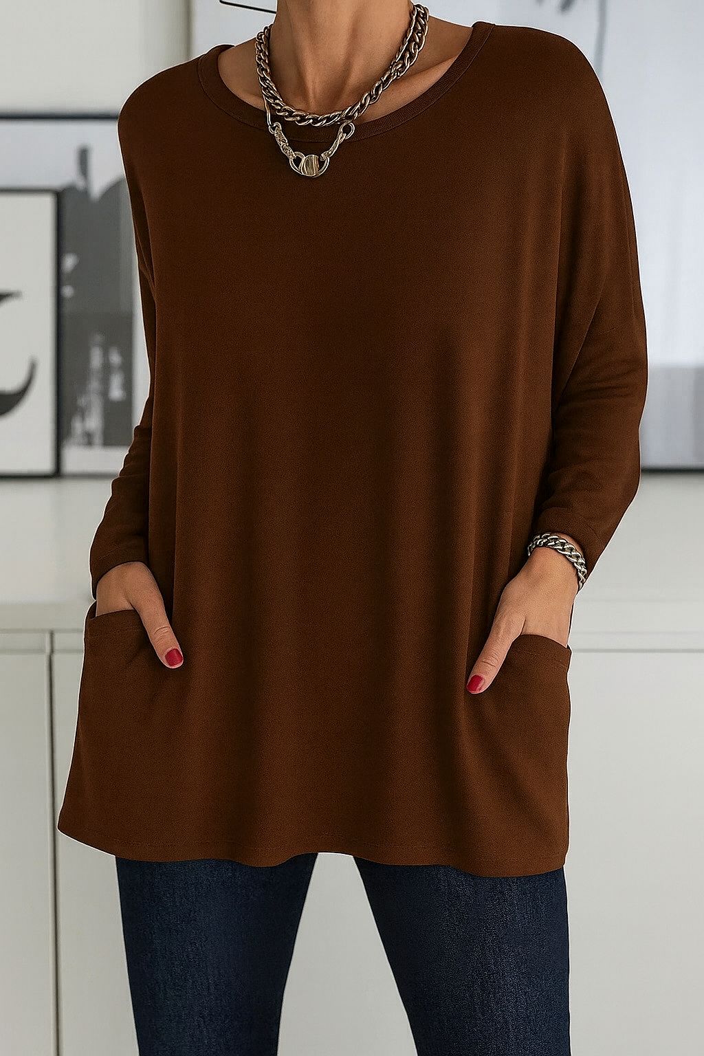Women's Comfortable Top with flowing cut for work