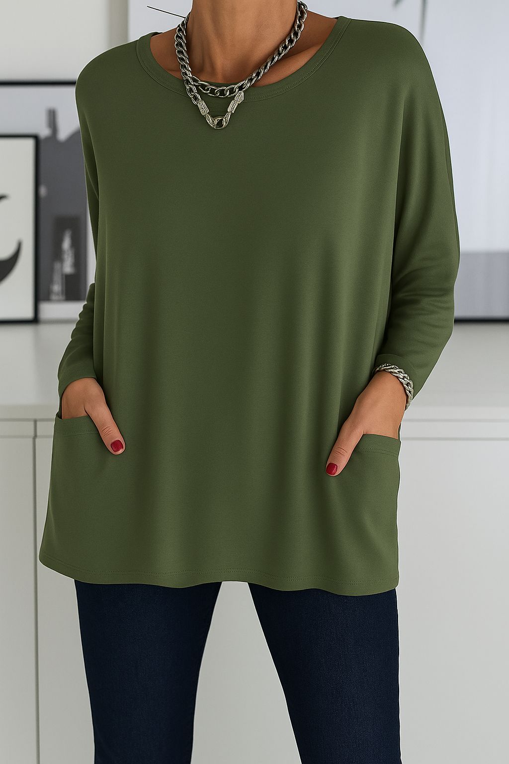 Women's Comfortable Top with flowing cut for work