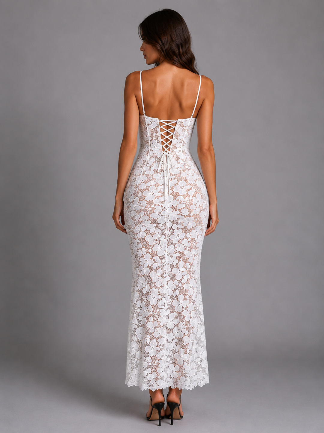 Women’s Corset Maxi Dress with Sculpted Fit