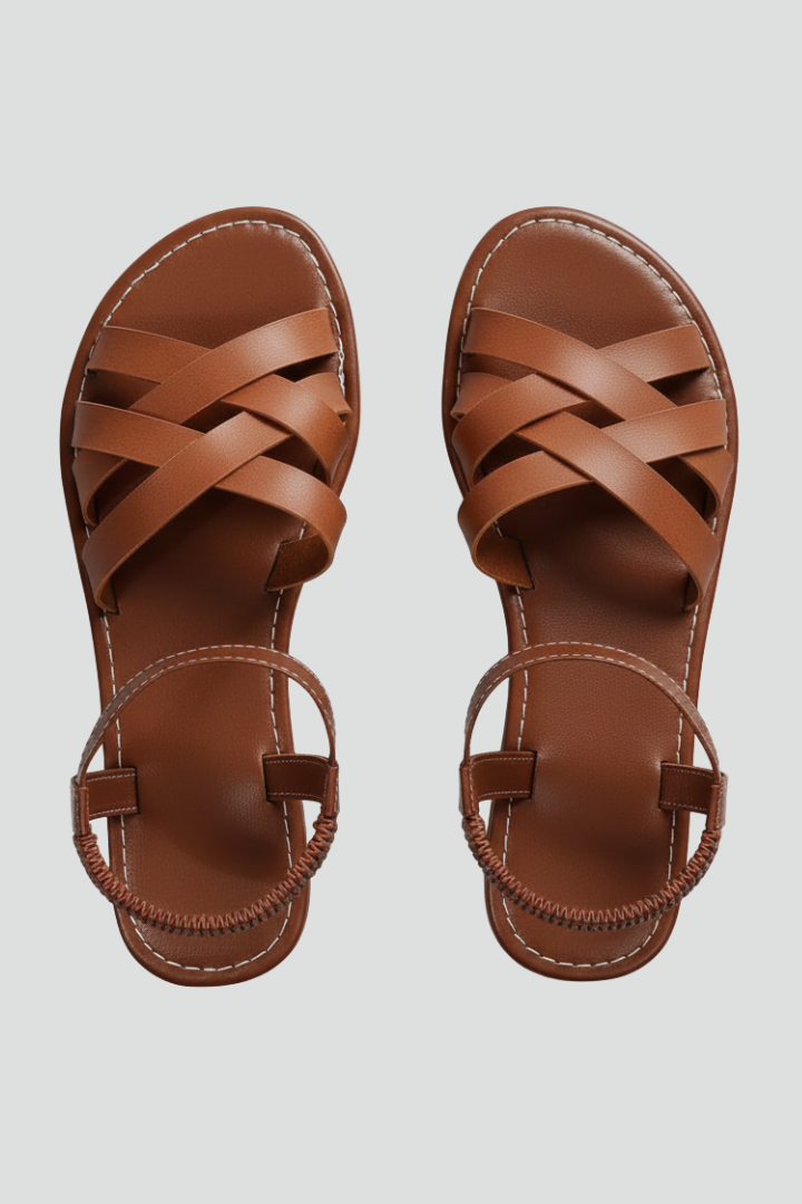 Women's Crisscross Strap Sandals with Open Design for Summer