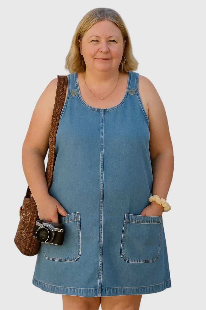 Women's Denim Dress with Pockets for Summer Everyday Wear