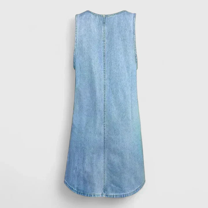 Women's Denim Dress with Pockets for Summer Everyday Wear