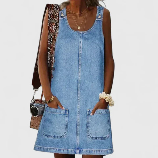 Women's Denim Dress with Pockets for Summer Everyday Wear