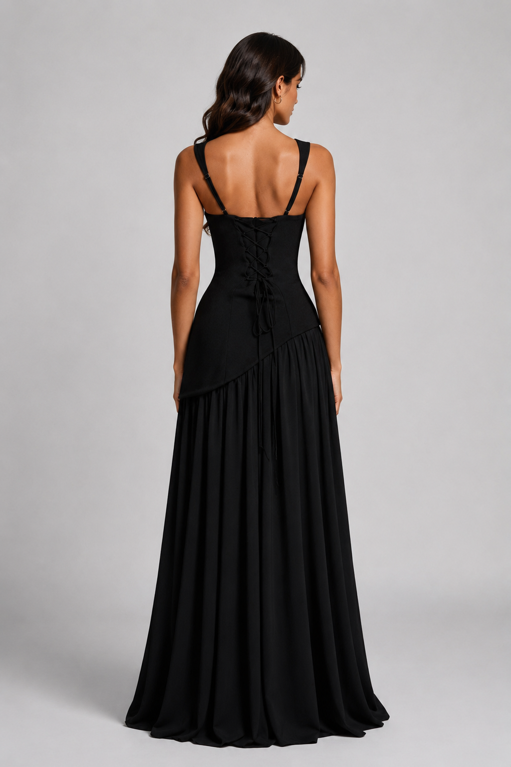 Women’s Draped Maxi Dress with Slit
