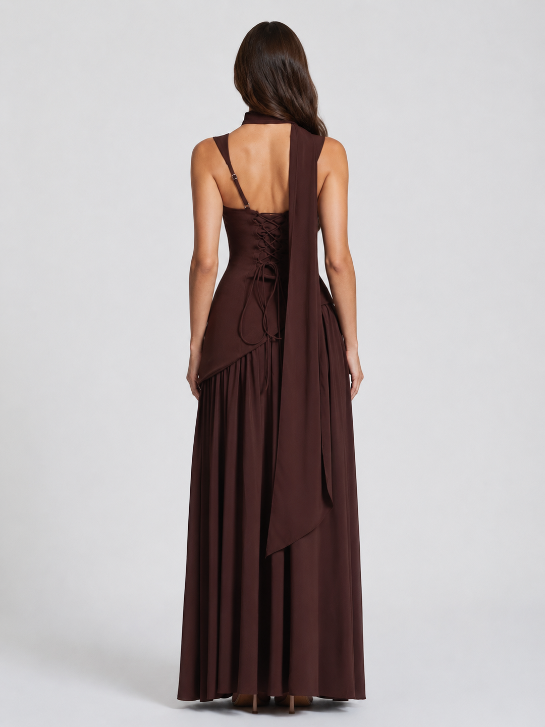 Women’s Draped Maxi Dress with Slit