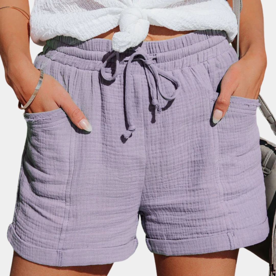 Women's Drawstring Shorts with Elastic Waist for Casual Days
