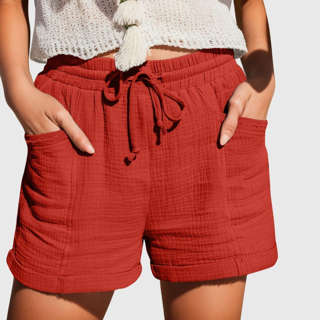 Women's Drawstring Shorts with Elastic Waist for Casual Days