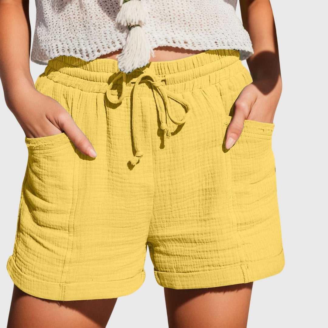 Women's Drawstring Shorts with Elastic Waist for Casual Days