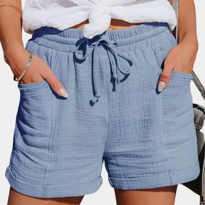 Women's Drawstring Shorts with Elastic Waist for Casual Days