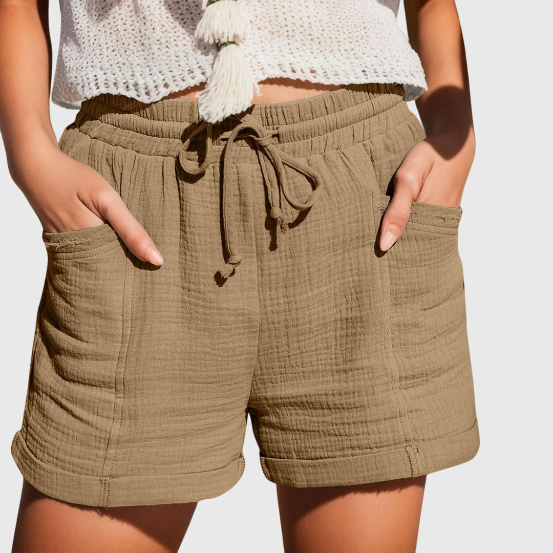 Women's Drawstring Shorts with Elastic Waist for Casual Days
