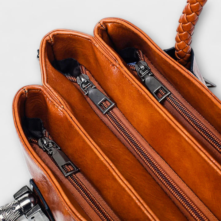 Women's Duffel Bag with Braided Handles for Work Travel