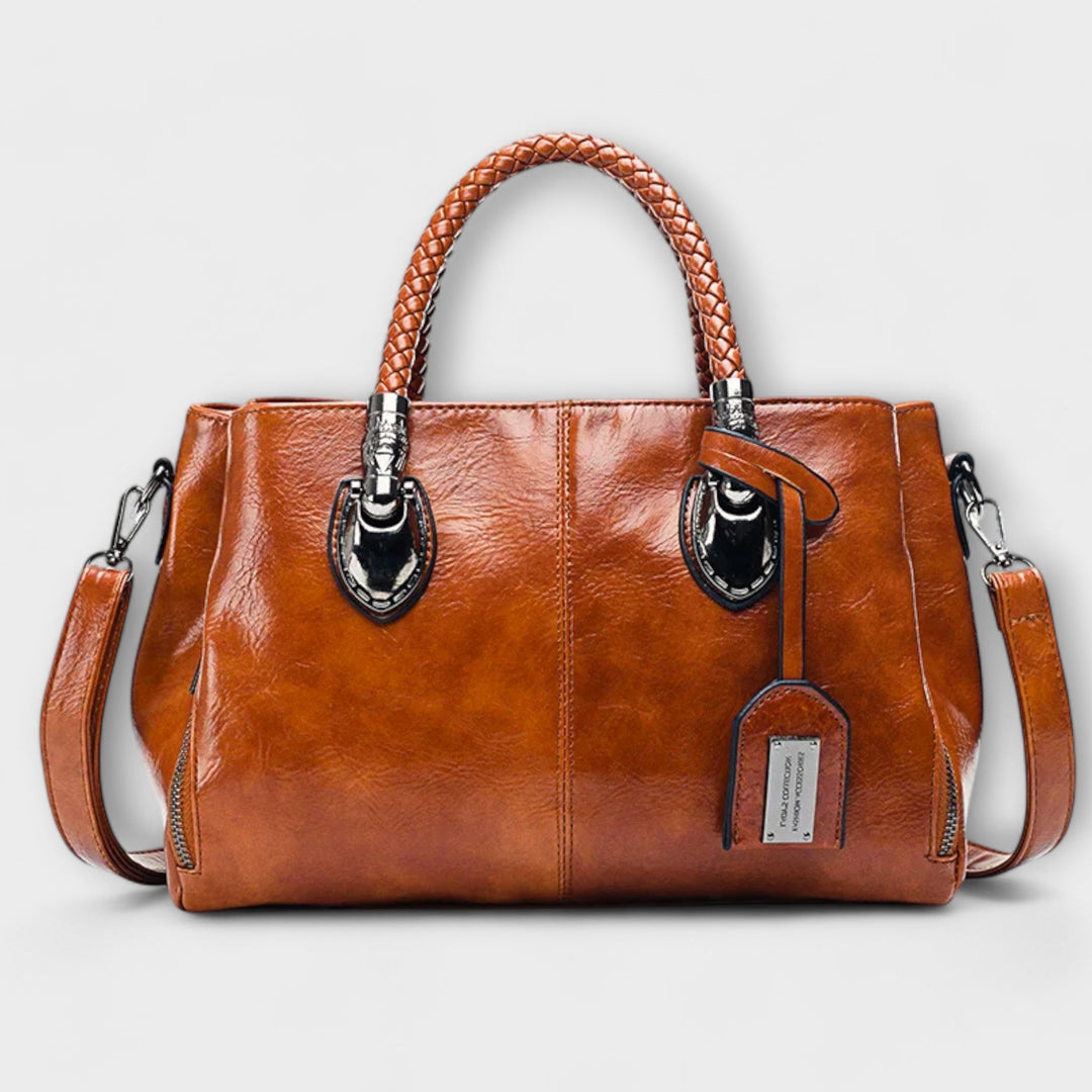 Women's Duffel Bag with Braided Handles for Work Travel