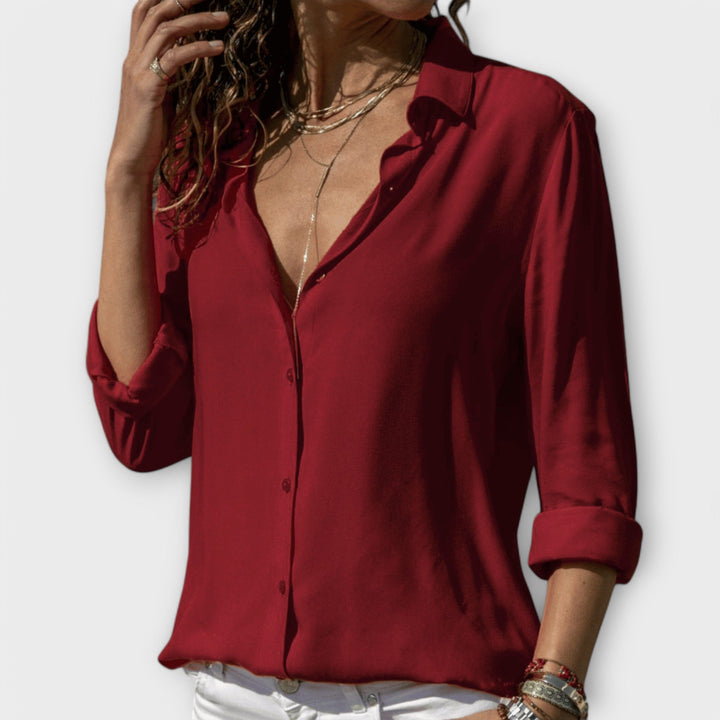 Women's Elegant Blouse with Refined Silhouette for Work