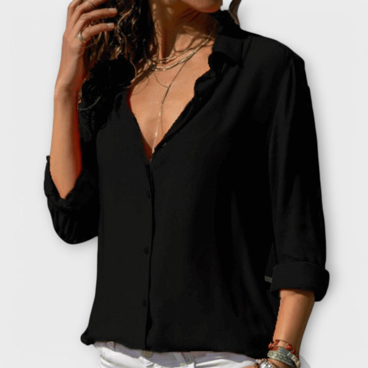 Women's Elegant Blouse with Refined Silhouette for Work