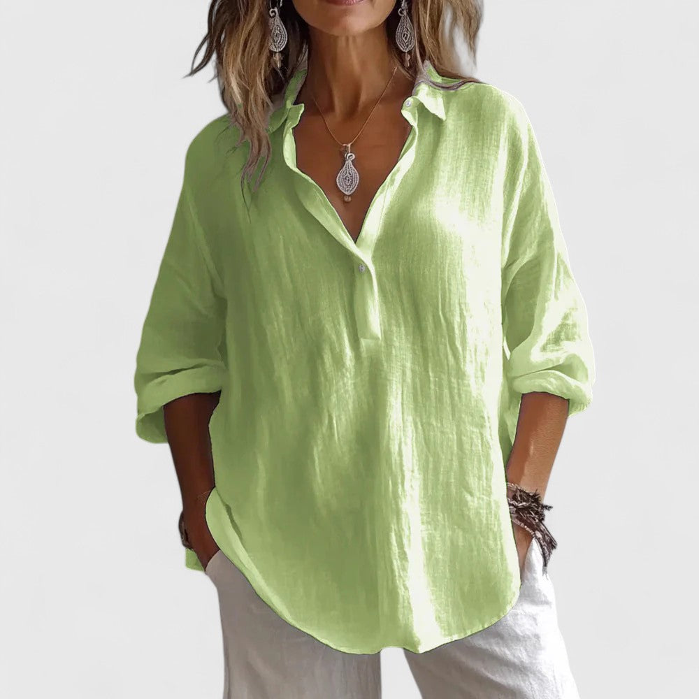 Women's Elegant Blouse with Relaxed Fit for Casual Daywear