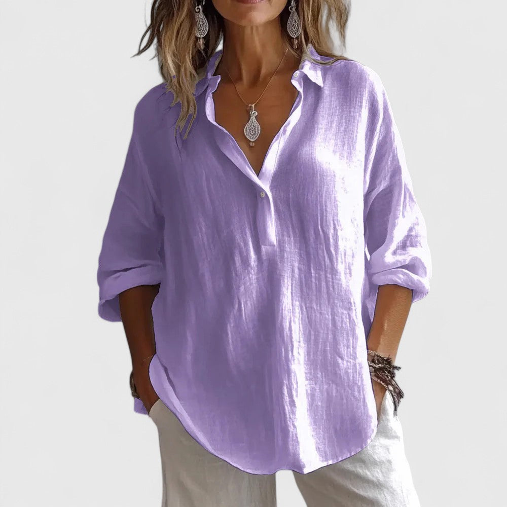 Women's Elegant Blouse with Relaxed Fit for Casual Daywear