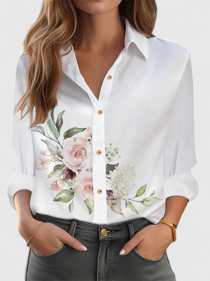 Women's Elegant Blouse with Relaxed Silhouette for Getaways