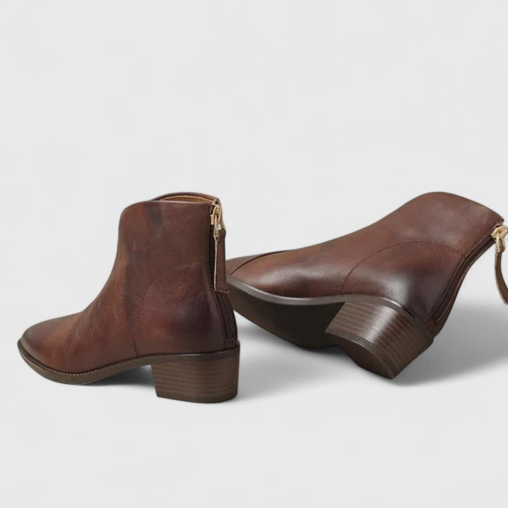 Women's Elegant Boots with Low Heel for Office Wear