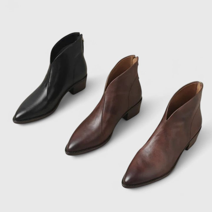 Women's Elegant Boots with Low Heel for Office Wear