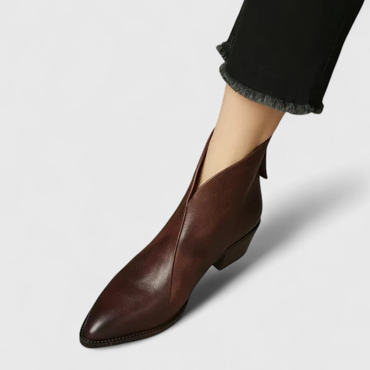 Women's Elegant Boots with Low Heel for Office Wear