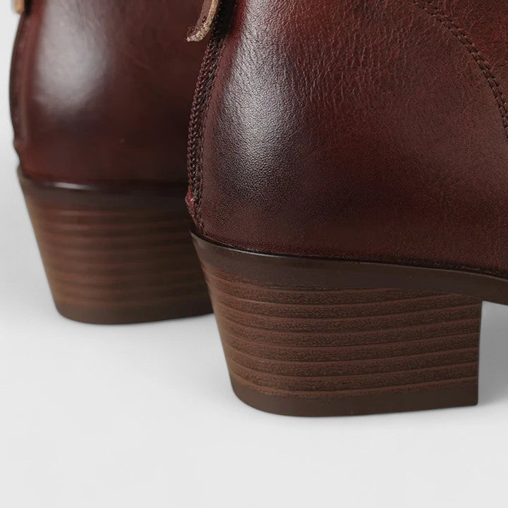 Women's Elegant Boots with Low Heel for Office Wear