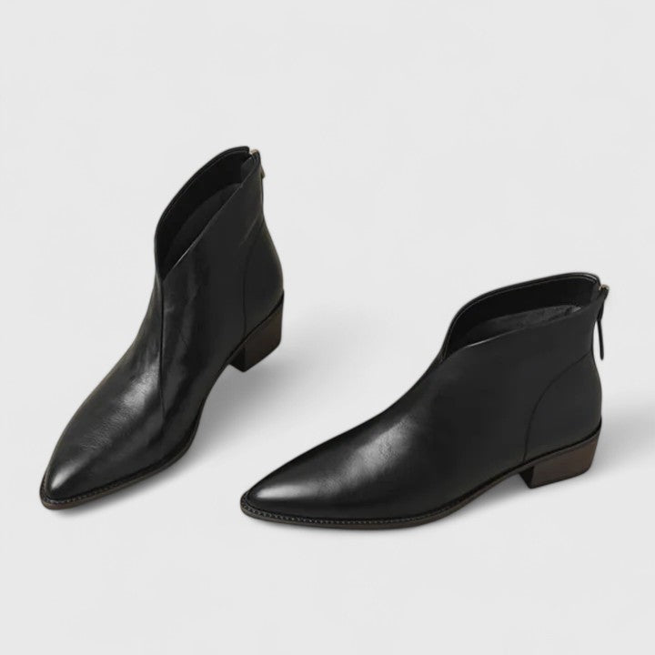 Women's Elegant Boots with Low Heel for Office Wear