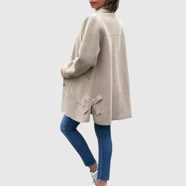 Women's Elegant Coat with Oversized Cut for Layering