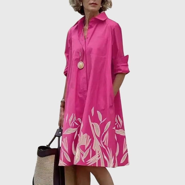 Women's Elegant Dress with Pockets for Casual Day Out