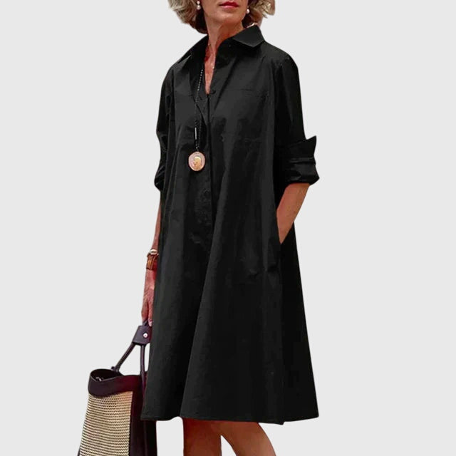 Women's Elegant Dress with Pockets for Casual Day Out