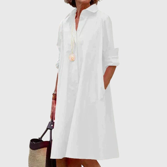 Women's Elegant Dress with Pockets for Casual Day Out