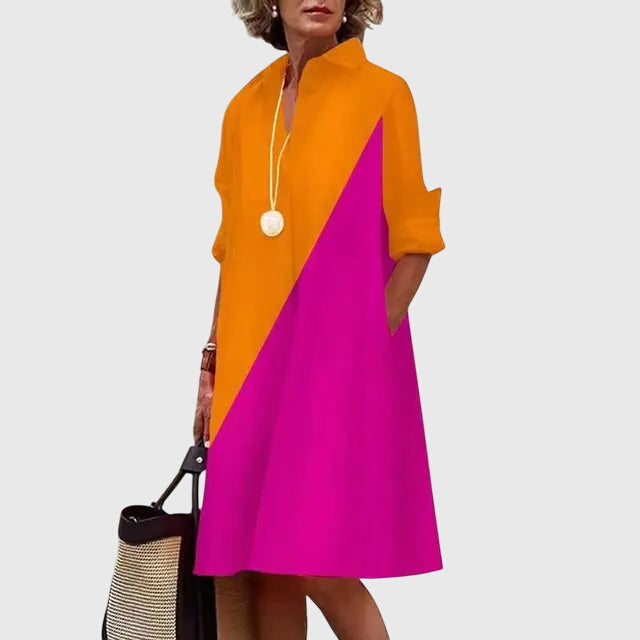 Women's Elegant Dress with Pockets for Casual Day Out