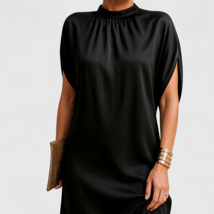 Women's Elegant Dress with V-neck for Spring/Summer