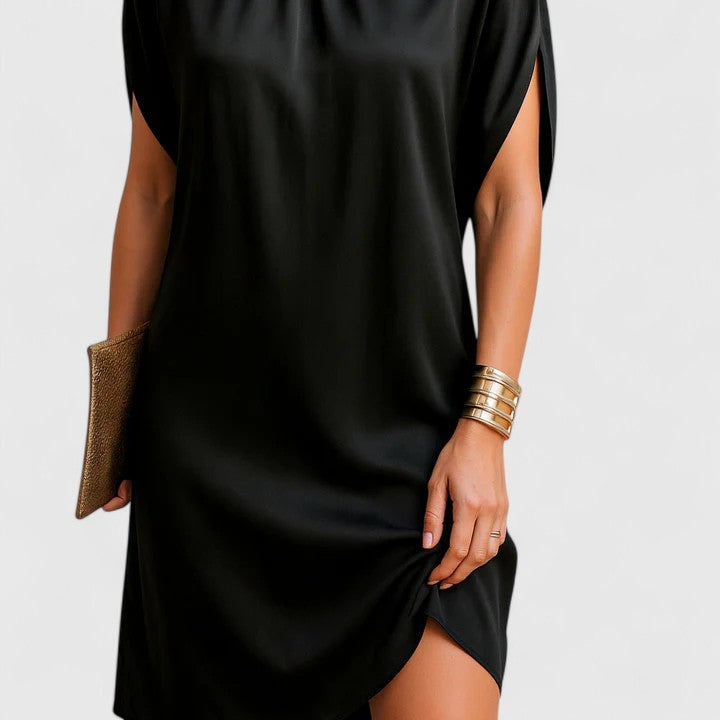 Women's Elegant Dress with V-neck for Spring/Summer