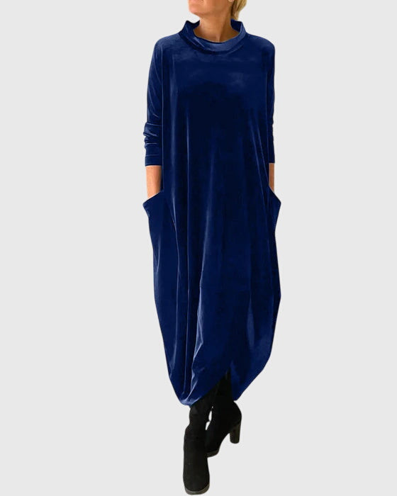 Women's Elegant Dress with Velvet for Cocktail Party