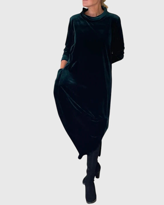 Women's Elegant Dress with Velvet for Cocktail Party