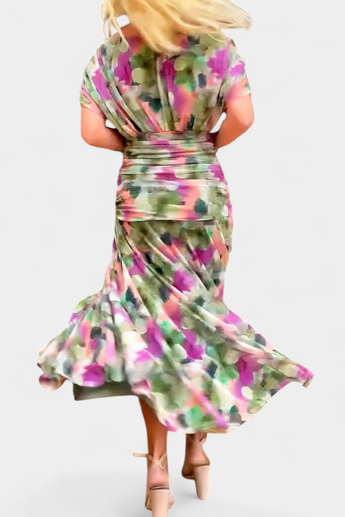 Women's Elegant Dress with off-the-shoulder drape for events