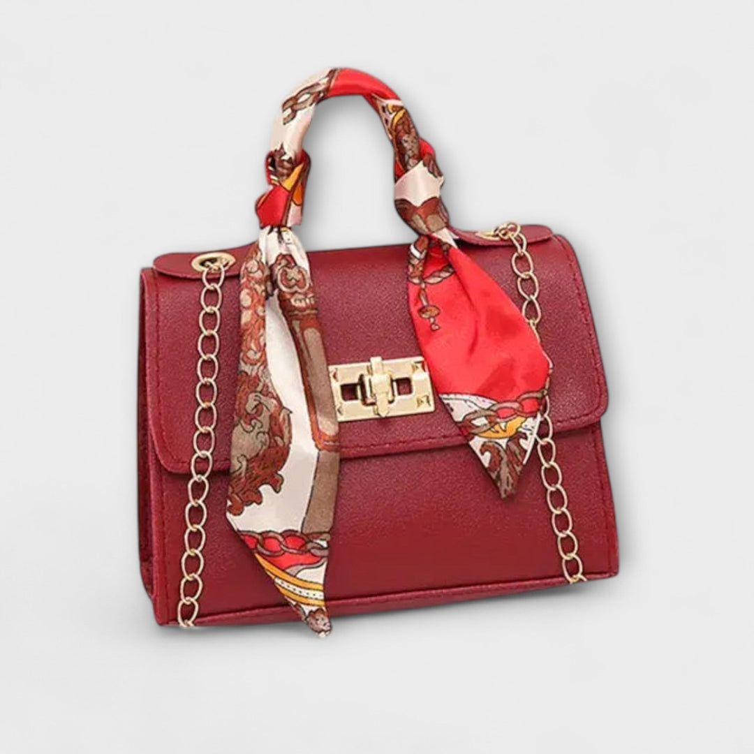 Women's Elegant Handbag with Silk Scarf for Day-to-Night
