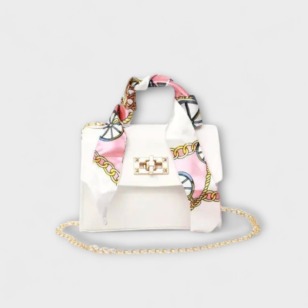 Women's Elegant Handbag with Silk Scarf for Day-to-Night