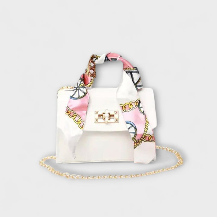 Women's Elegant Handbag with Silk Scarf for Day-to-Night