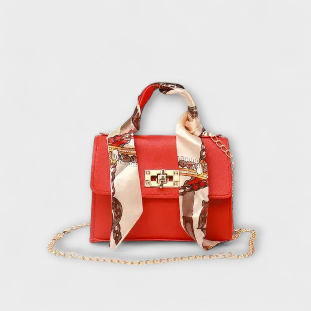 Women's Elegant Handbag with Silk Scarf for Day-to-Night