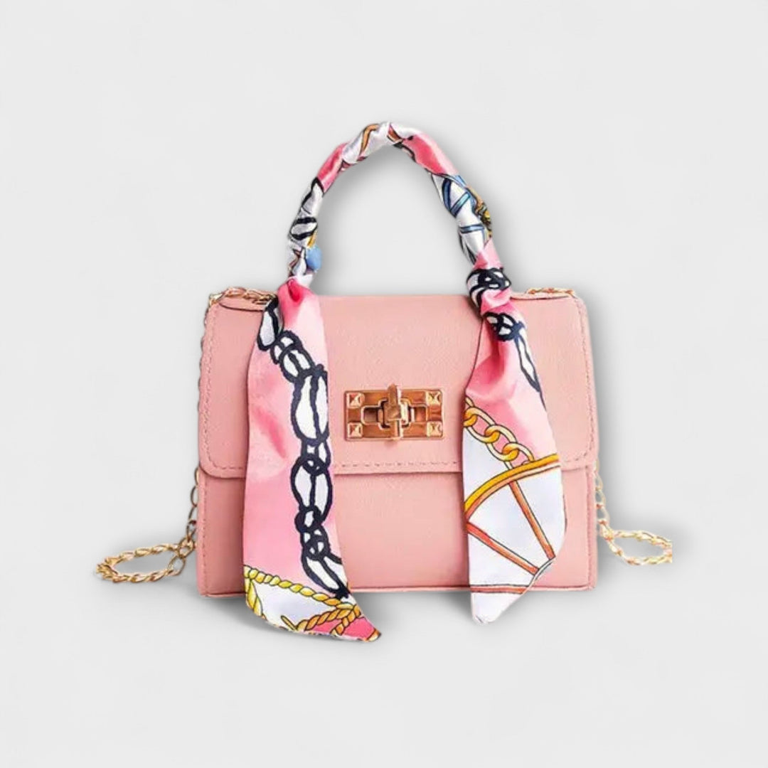 Women's Elegant Handbag with Silk Scarf for Day-to-Night