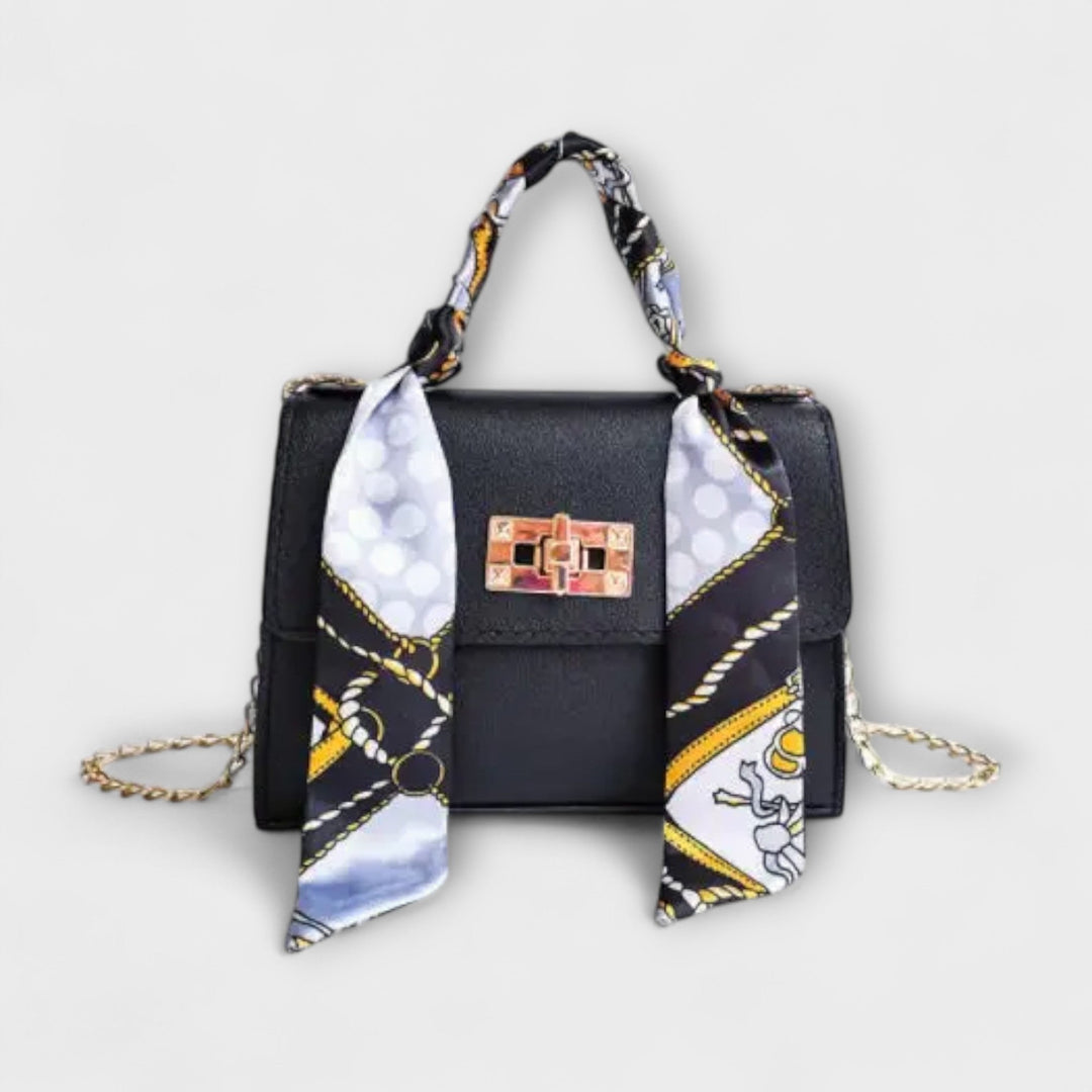 Women's Elegant Handbag with Silk Scarf for Day-to-Night