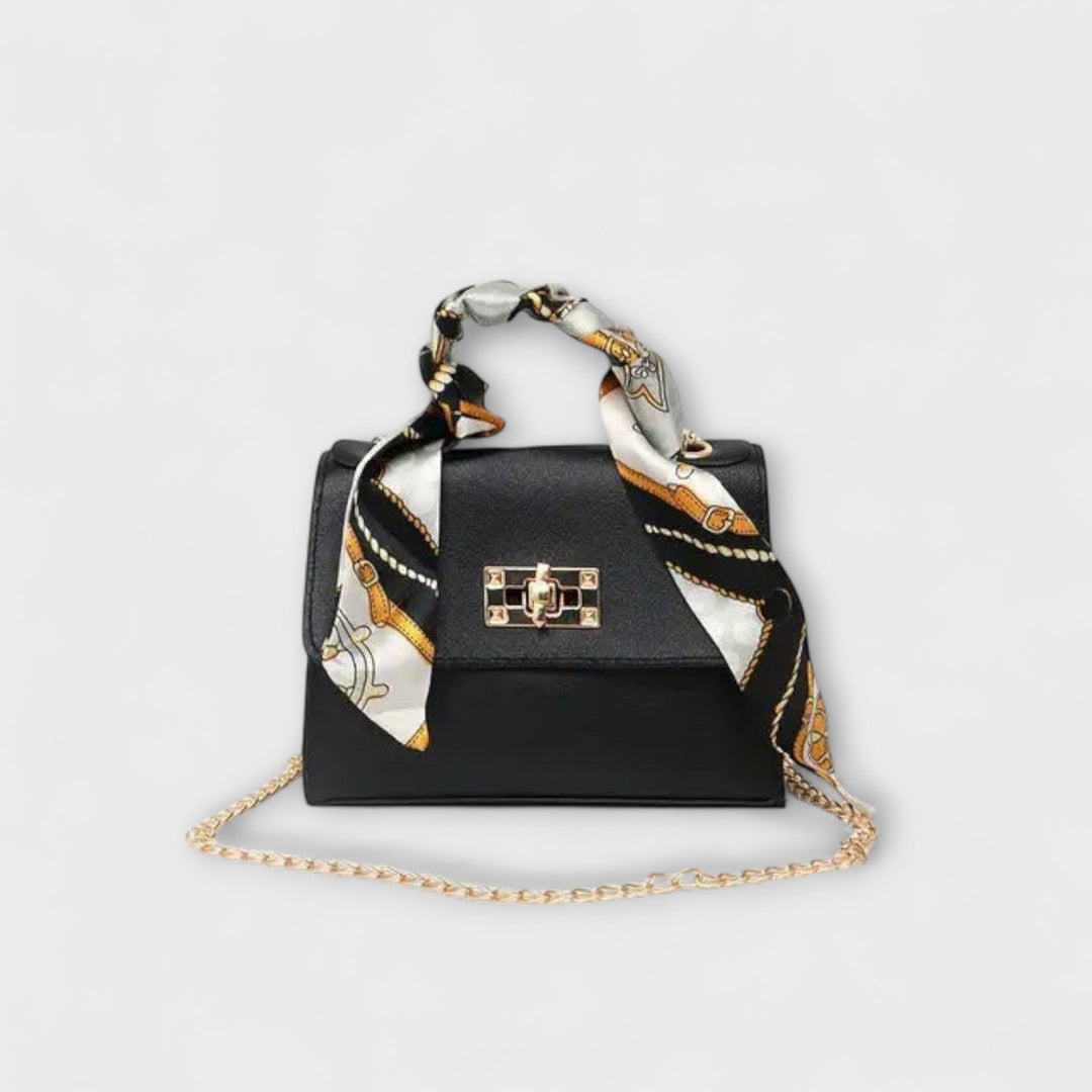 Women's Elegant Handbag with Silk Scarf for Day-to-Night