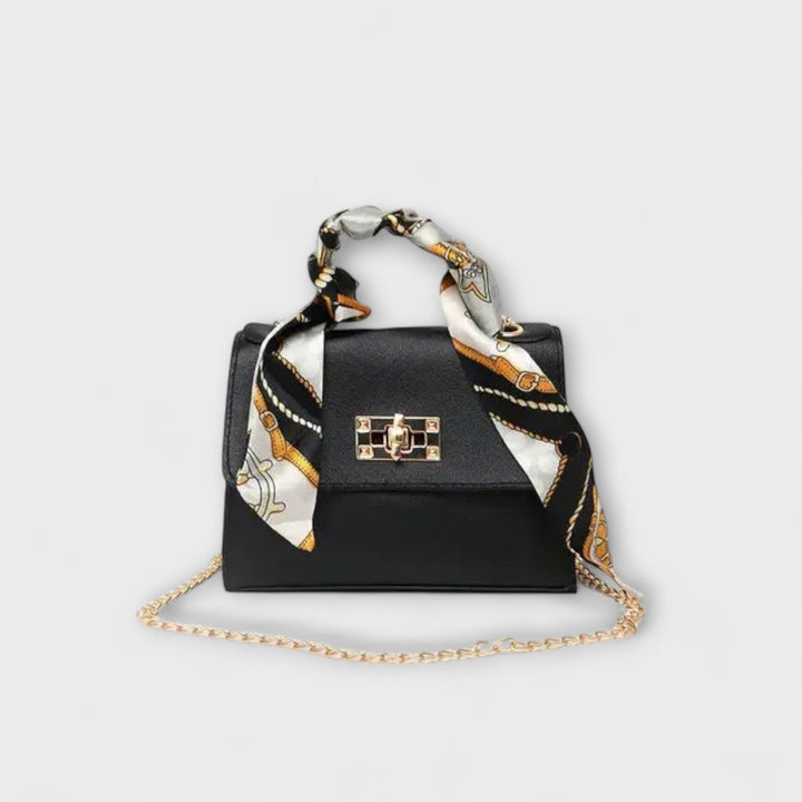 Women's Elegant Handbag with Silk Scarf for Day-to-Night