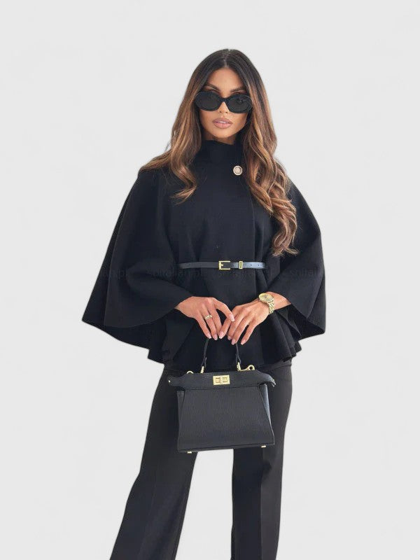 Women's Elegant Jacket with Butterfly Sleeves for Autumn