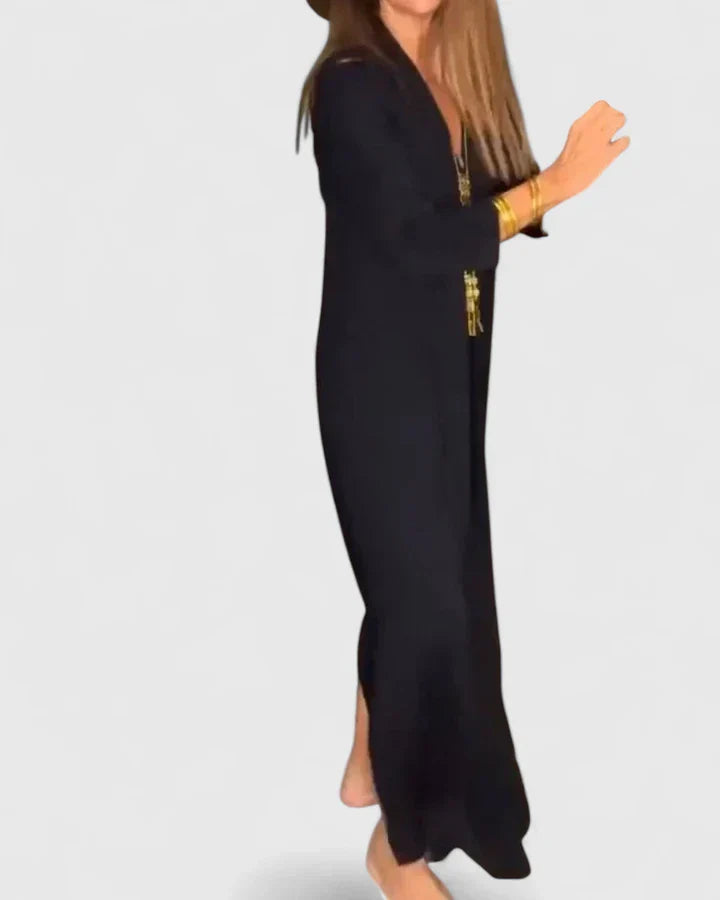 Women's Elegant Maxi Dress with Fluid Cut for Summer