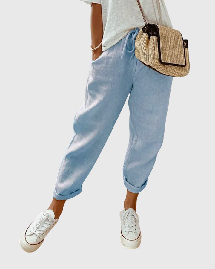 Women's Elegant Pants with High Waist for Smart Office