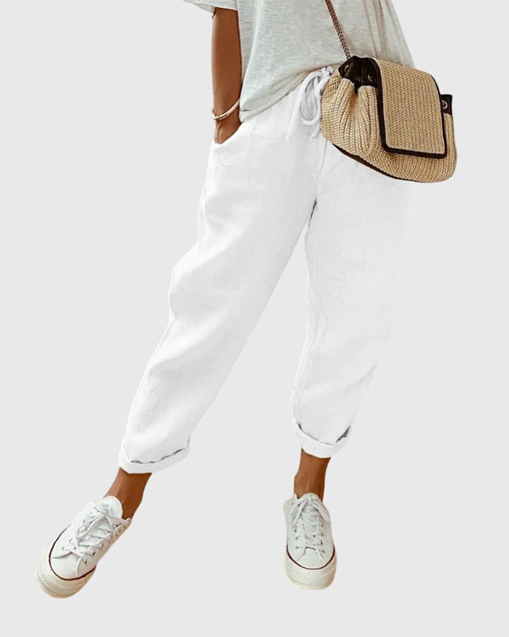 Women's Elegant Pants with High Waist for Smart Office