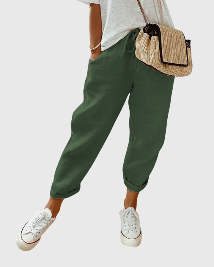 Women's Elegant Pants with High Waist for Smart Office